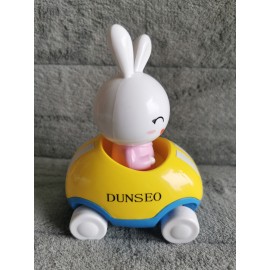 DUNSEO Adventures Little Buggy Vehicle Preschool Toy for Ages 3 and Up (Rabbit in Helicopter)