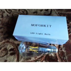 MOFORKIT LED Edison Bulbs 6W, Equivalent 60W, High Brightness Daylight White 4000K, 700 Lumens, ST58 Vintage LED Filament Bulbs with 80+ CRI, E26 Base, Non-Dimmable, Clear Glass