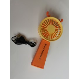 Prinomor Mini Portable Fan Handheld Fan Cute Design Personal Small Desk Fan Lightweight USB Rechargeable Fan for Stylish Girl Women Men Indoor Outdoor