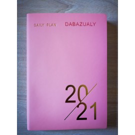 DABAZUALY Classic Ruled Notebook, 120Gsm Premium Thick Paper Lined Journal, Pink/Grey Hardcover Notebook for Office Home School Business Writing Note Taking Journaling, 5"×8.25"