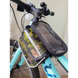 Visunso Bike Phone Front Frame Bag Bicycle Bag Visunso Waterproof Bike Phone Mount Top Tube Bag Bike Phone Case Holder Accessories Cycling Pouch Compatible with iPhone 11 XS Max XR Fit 6.5”